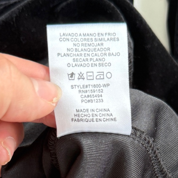 Anthropologie BTFL-life Velvet Velour Pullover Blouse Black Sz XL Dark Feminine - Picture 11 of 12